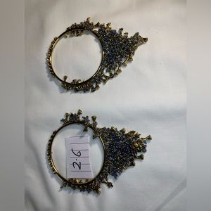 Beautiful blue and gold bracelets.